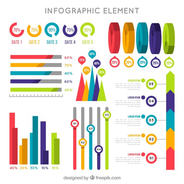 Colección de elementos de infografía