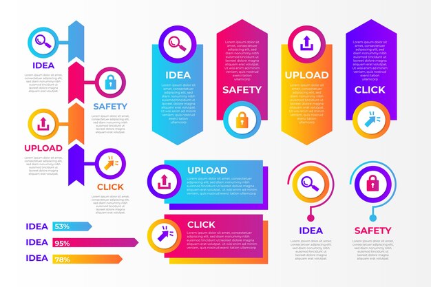 Colección de elementos de infografía