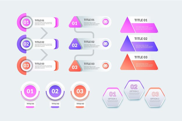 Colección de elementos de infografía