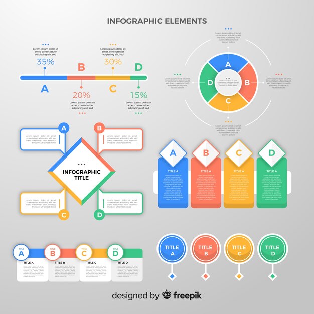 Colección de elementos de infografía