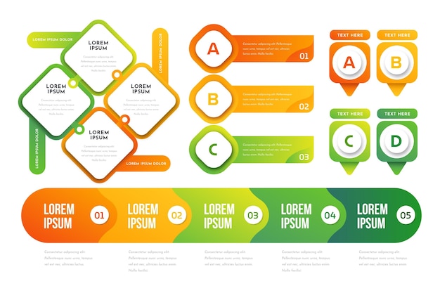 Colección de elementos de infografía