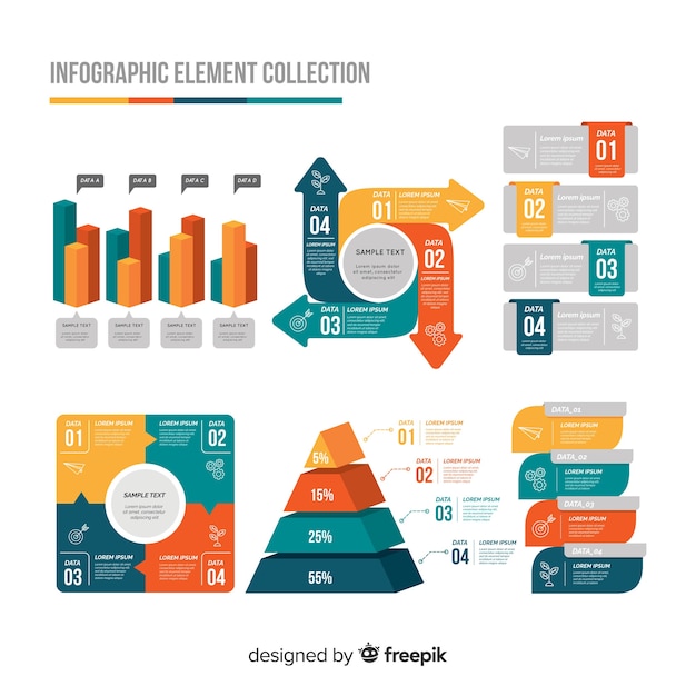 Colección de elementos de infografías