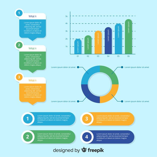 Colección de elementos de infografías