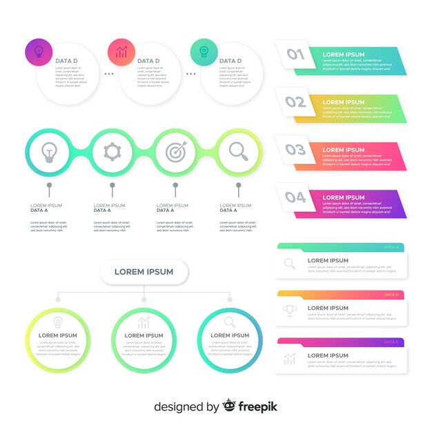 Colección de elementos para infografías 