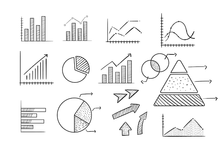 Vector gratuito colección de elementos infográficos dibujados a mano