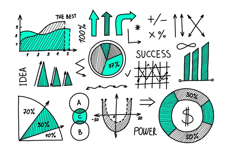 Vector gratuito colección de elementos infográficos dibujados a mano
