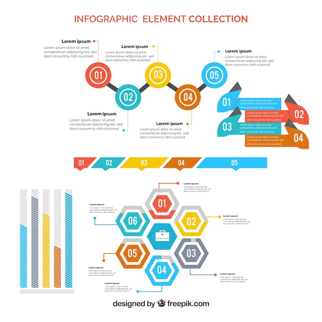 Colección de elementos infográficos gratuitos