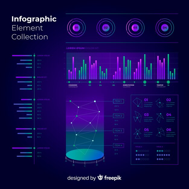 Colección de elementos infográficos modernos.
