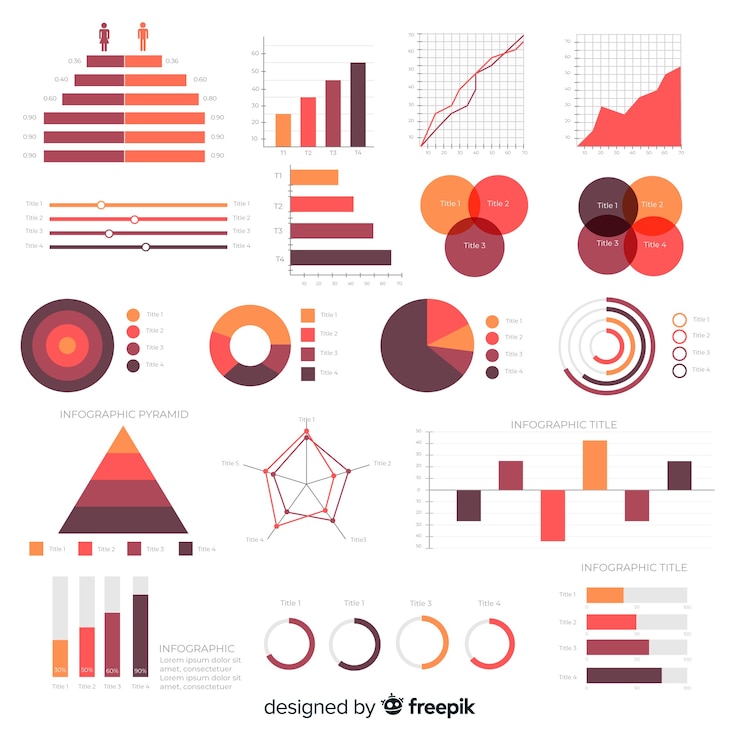 Vector gratuito colección de elementos infográficos planos