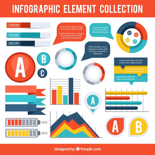 Colección de elementos infográficos
