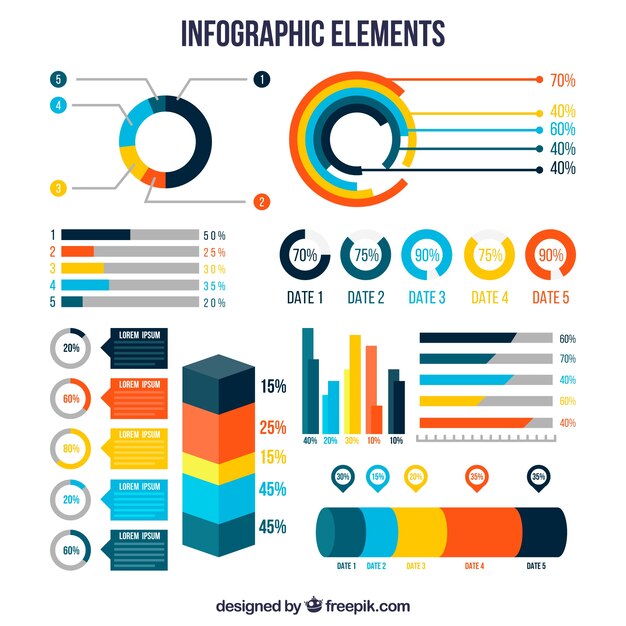 Colección de elementos infográficos
