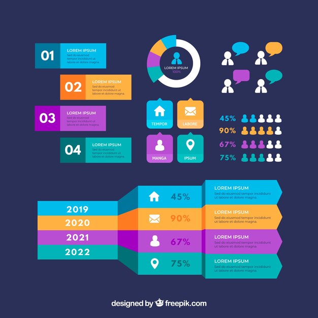 Colección de elementos infográficos