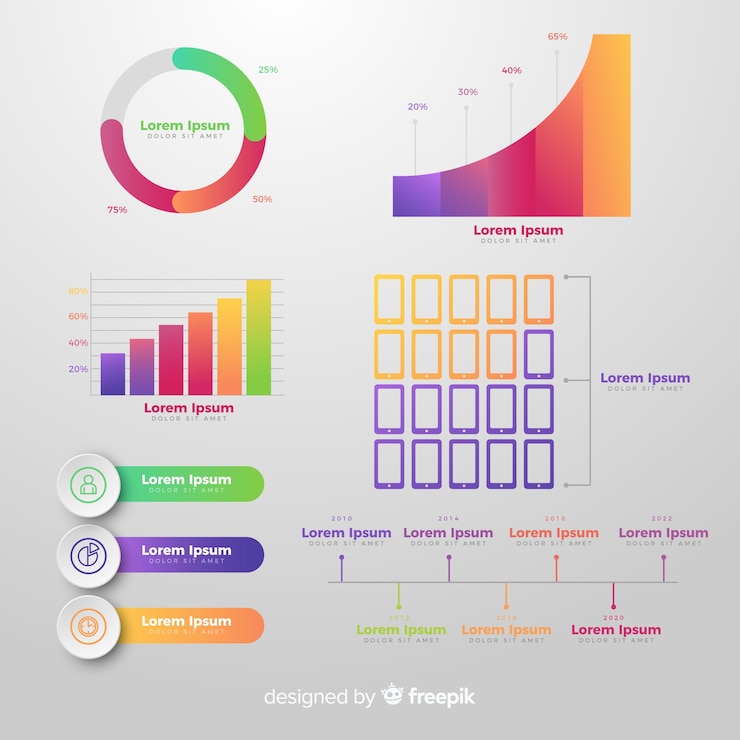 Vector gratuito colección de elementos infográficos