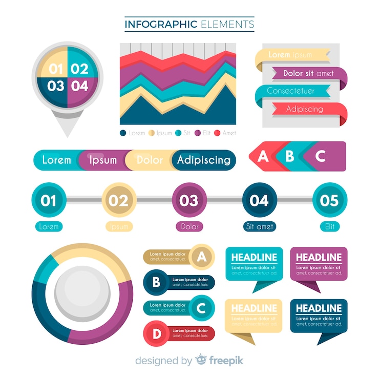 Vector gratuito colección de elementos infográficos