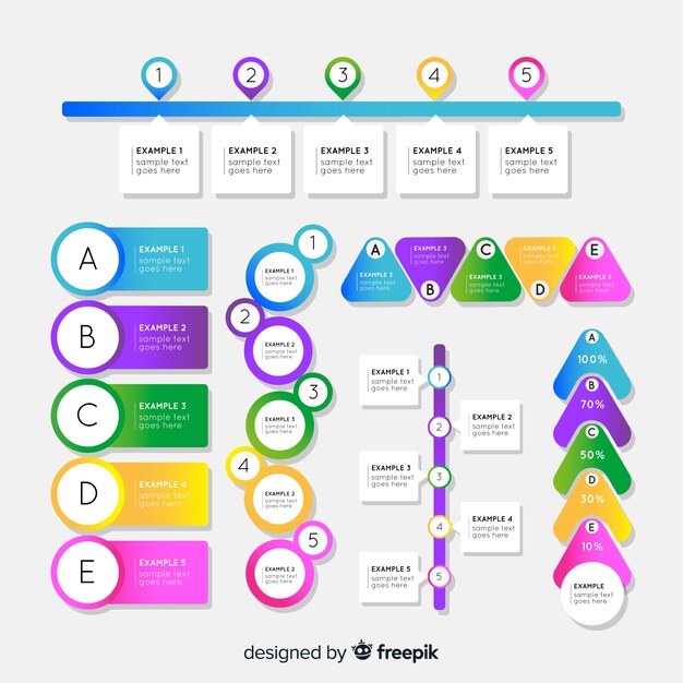 Colección de elementos infográficos