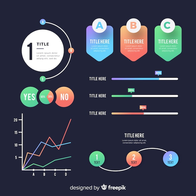 Colección de elementos infográficos