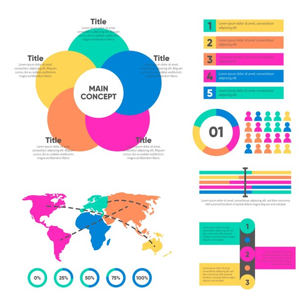 Colección de elementos infográficos