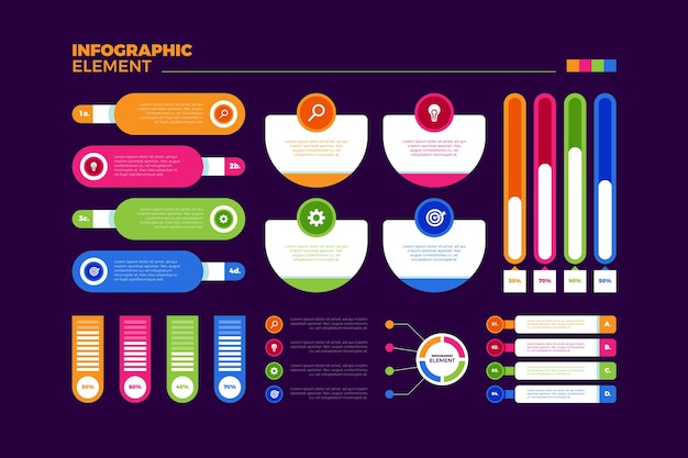 Colección de elementos infográficos