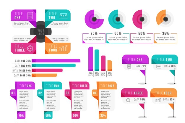 Colección de elementos infográficos