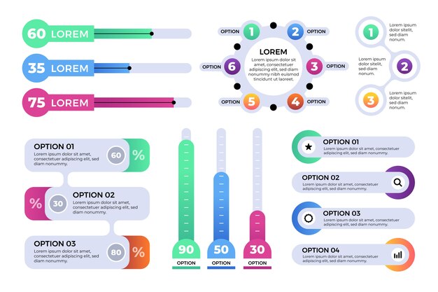 Colección de elementos infográficos