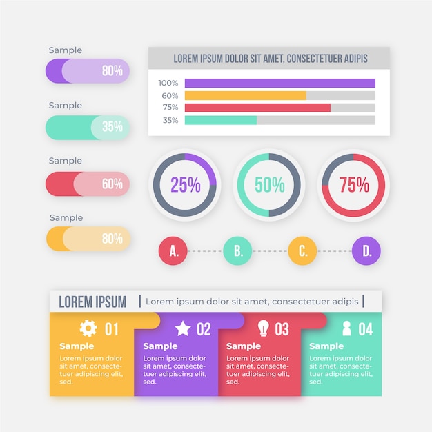 Colección de elementos infográficos