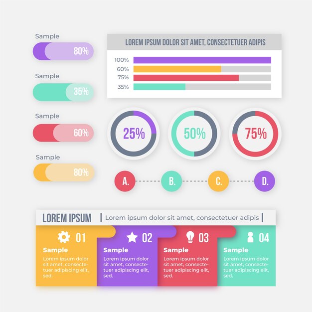 Colección de elementos infográficos