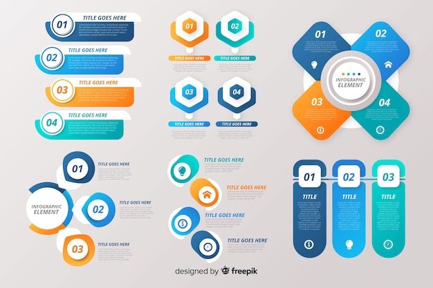 Colección de elementos infográficos