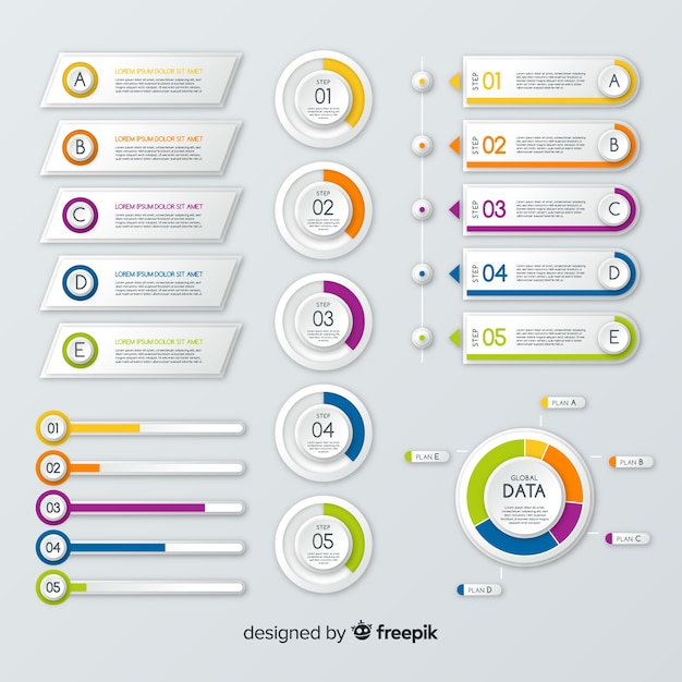 Colección de elementos infográficos