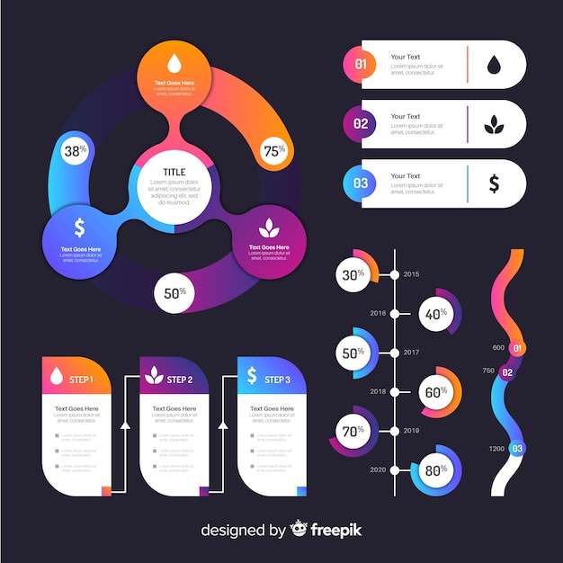 Colección de elementos infográficos