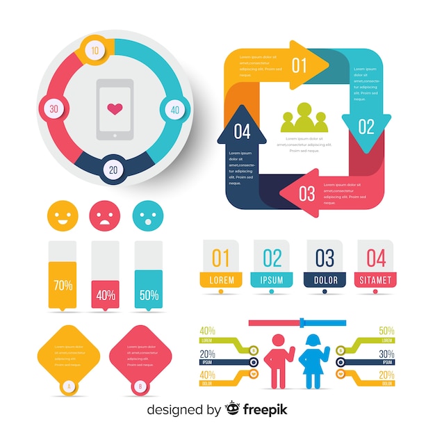 Colección de elementos infográficos