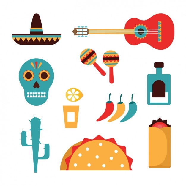 Colección de elementos mexicanos