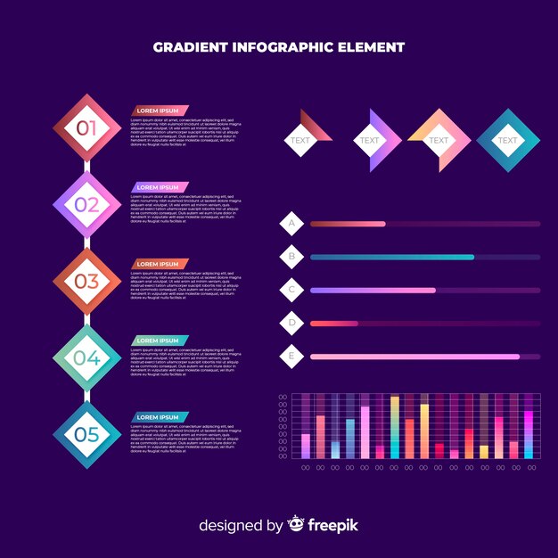 Colección de elementos modernos para infografías