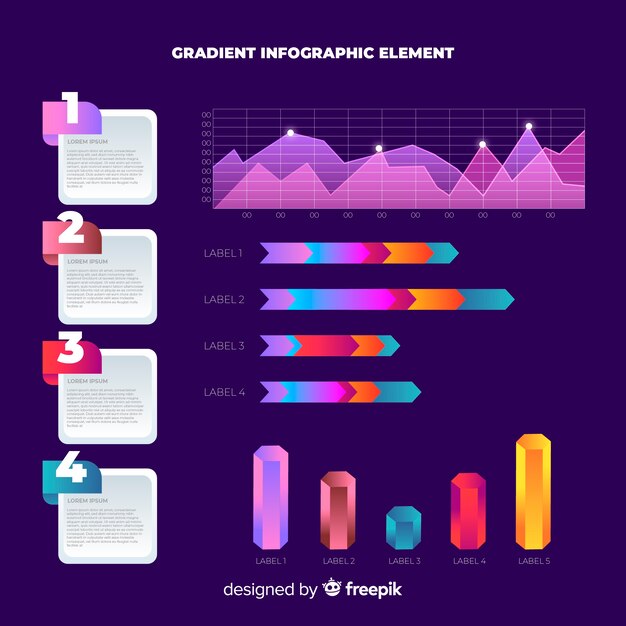 Colección de elementos modernos para infografías