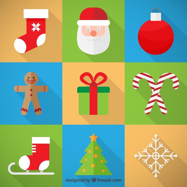 Colección de elementos de la Navidad