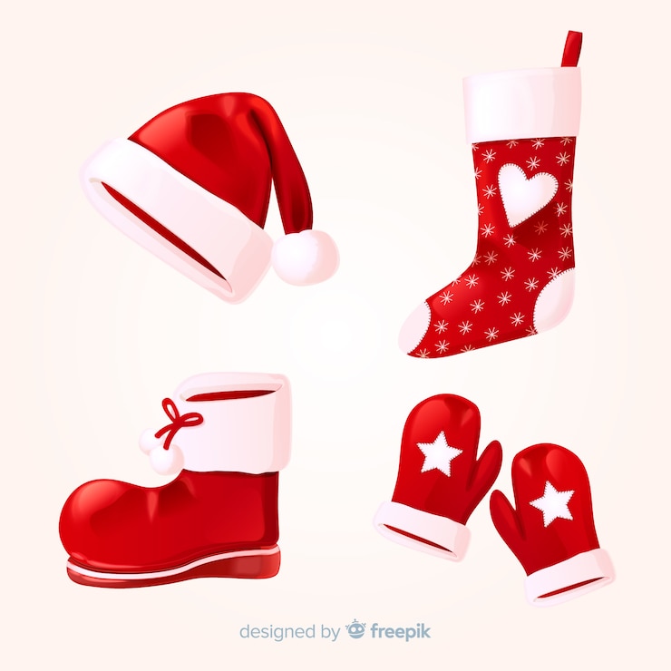 Vector gratuito colección de elementos de navidad