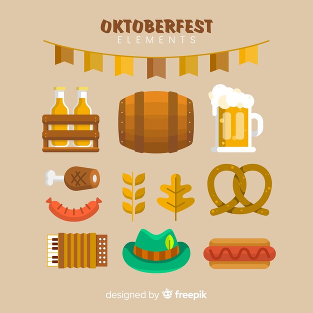 Colección de elementos del oktoberfest