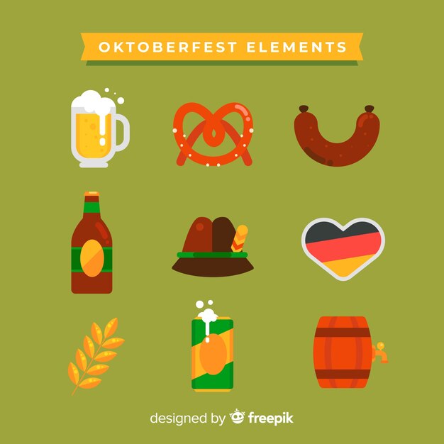 Colección de elementos del oktoberfest