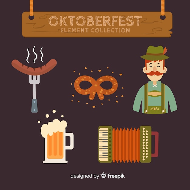 Colección elementos de oktoberfest