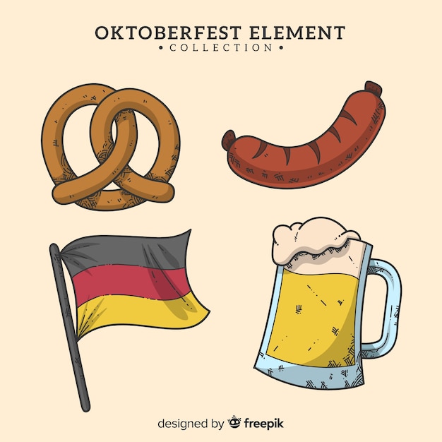 Colección de elementos del oktoberfest