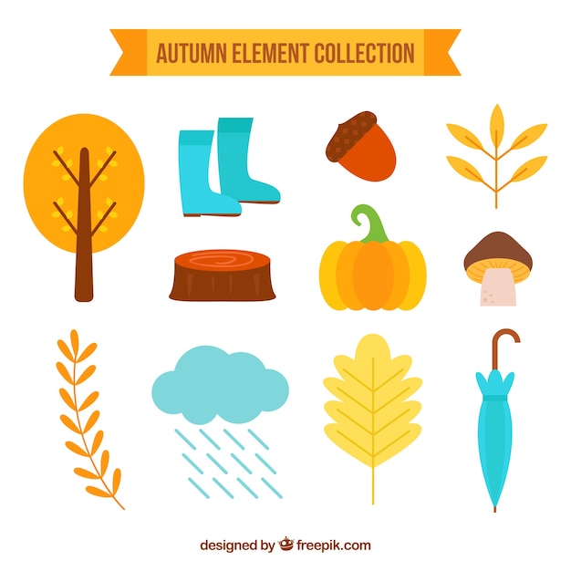 Colección de elementos de otoño