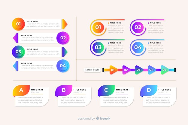 Colección de elementos planos infográficos