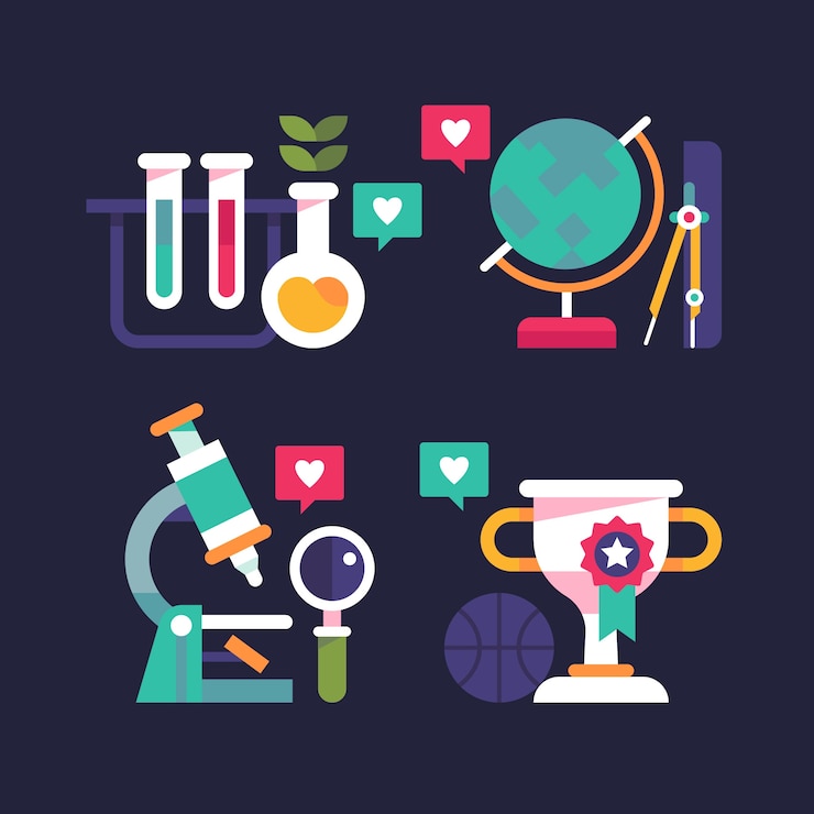 Vector gratuito colección de elementos planos de vuelta al cole