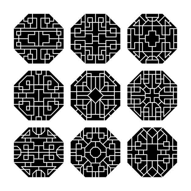 Colección de elementos de plantilla de diseño plano