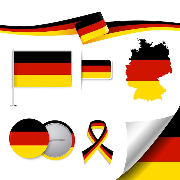 Colección de elementos representativos de alemania