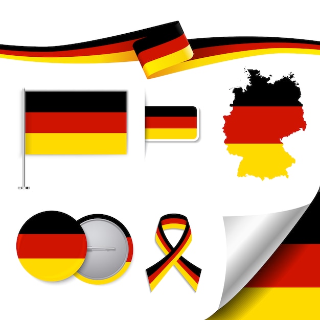 Vector gratuito colección de elementos representativos de alemania