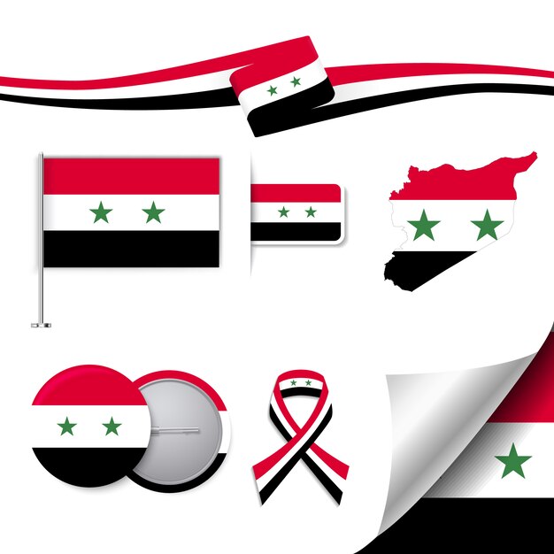 Colección de elementos representativos de siria