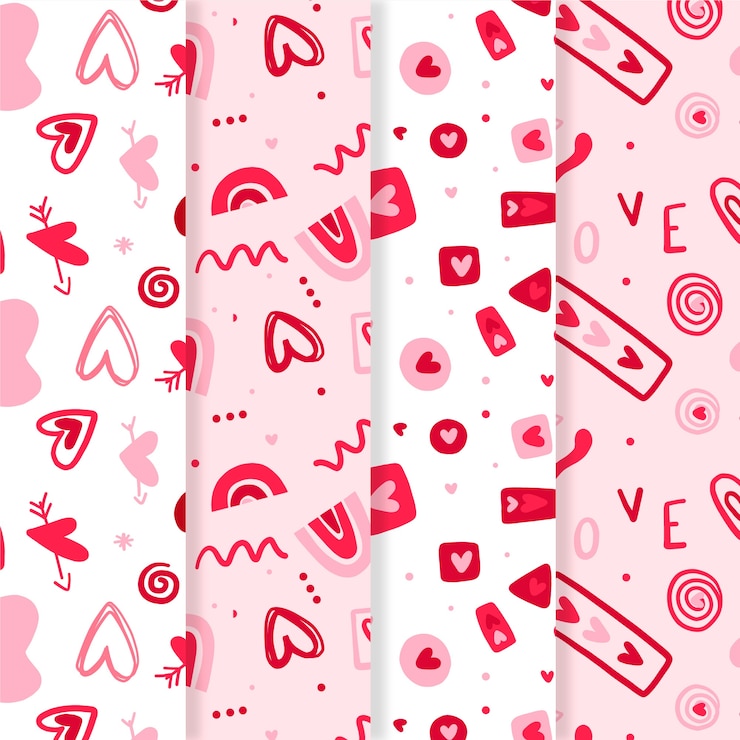 Vector gratuito colección de elementos de san valentín dibujados a mano