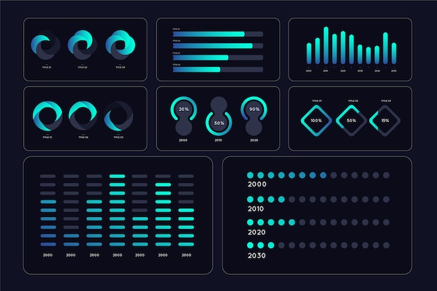 Vector gratuito colección de elementos del tablero