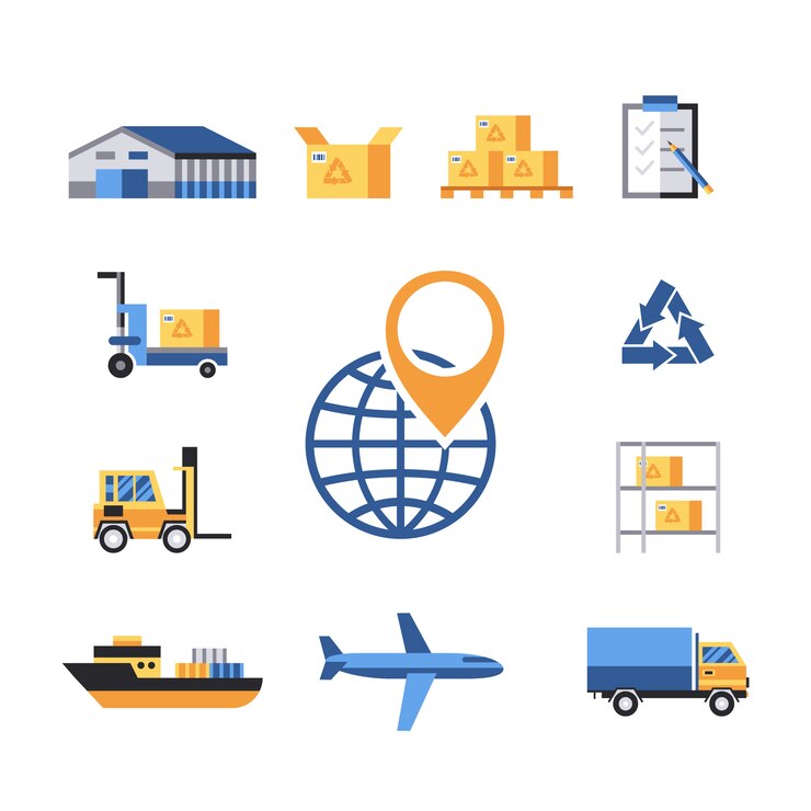 Vector gratuito colección de elementos de transporte