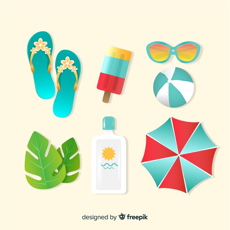 Vector gratuito colección de elementos veraniegos